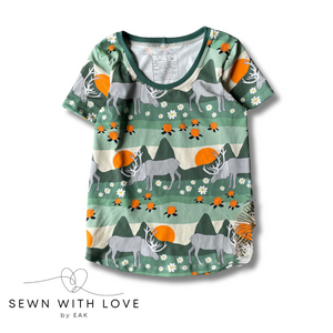 Kids Caribou Curved Hem Tee