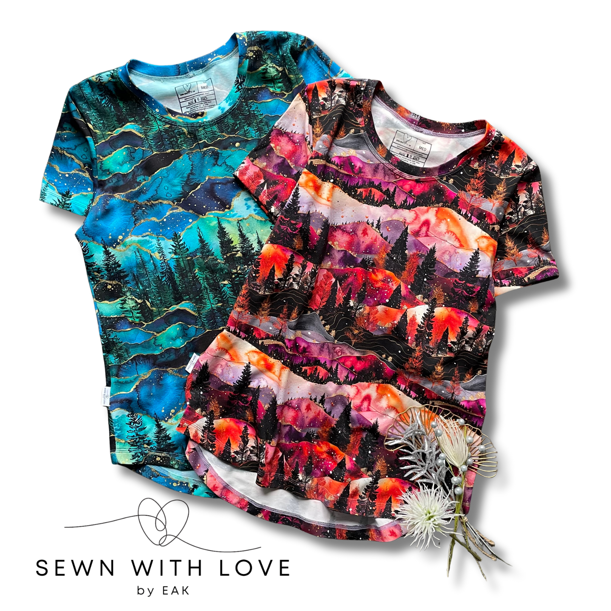Kids and Adult Forest Curved Hem Tee