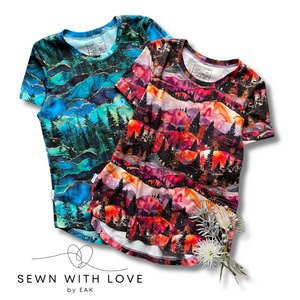Kids and Adult Forest Curved Hem Tee