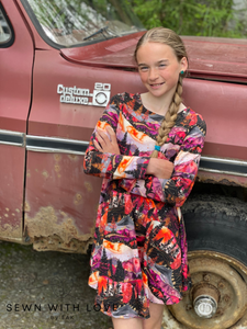 Kids Muted Forest Twirl Dress