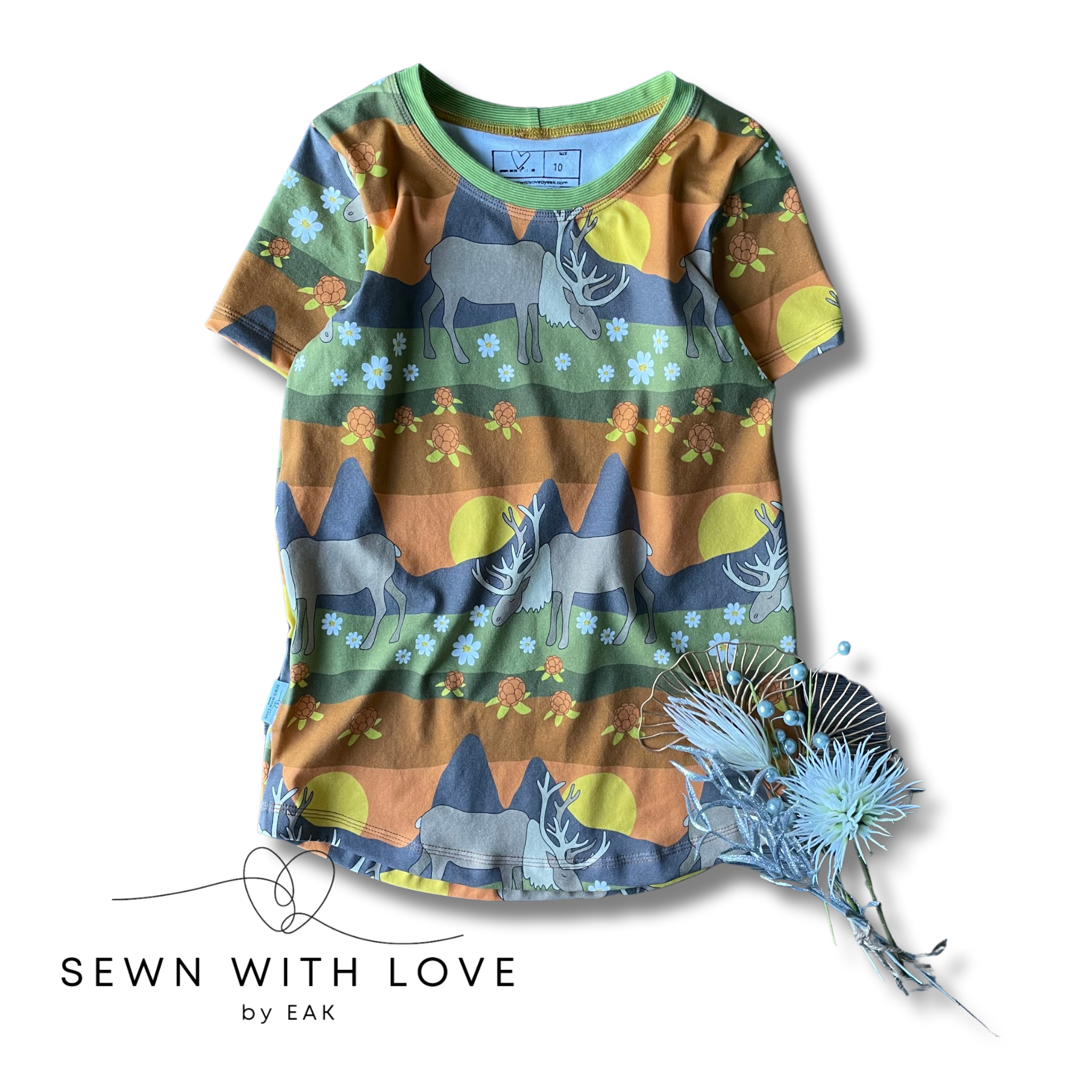 Kids Caribou Curved Hem Tee