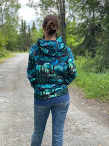 Adult Unisex Blue Agate Mountain Hoodie