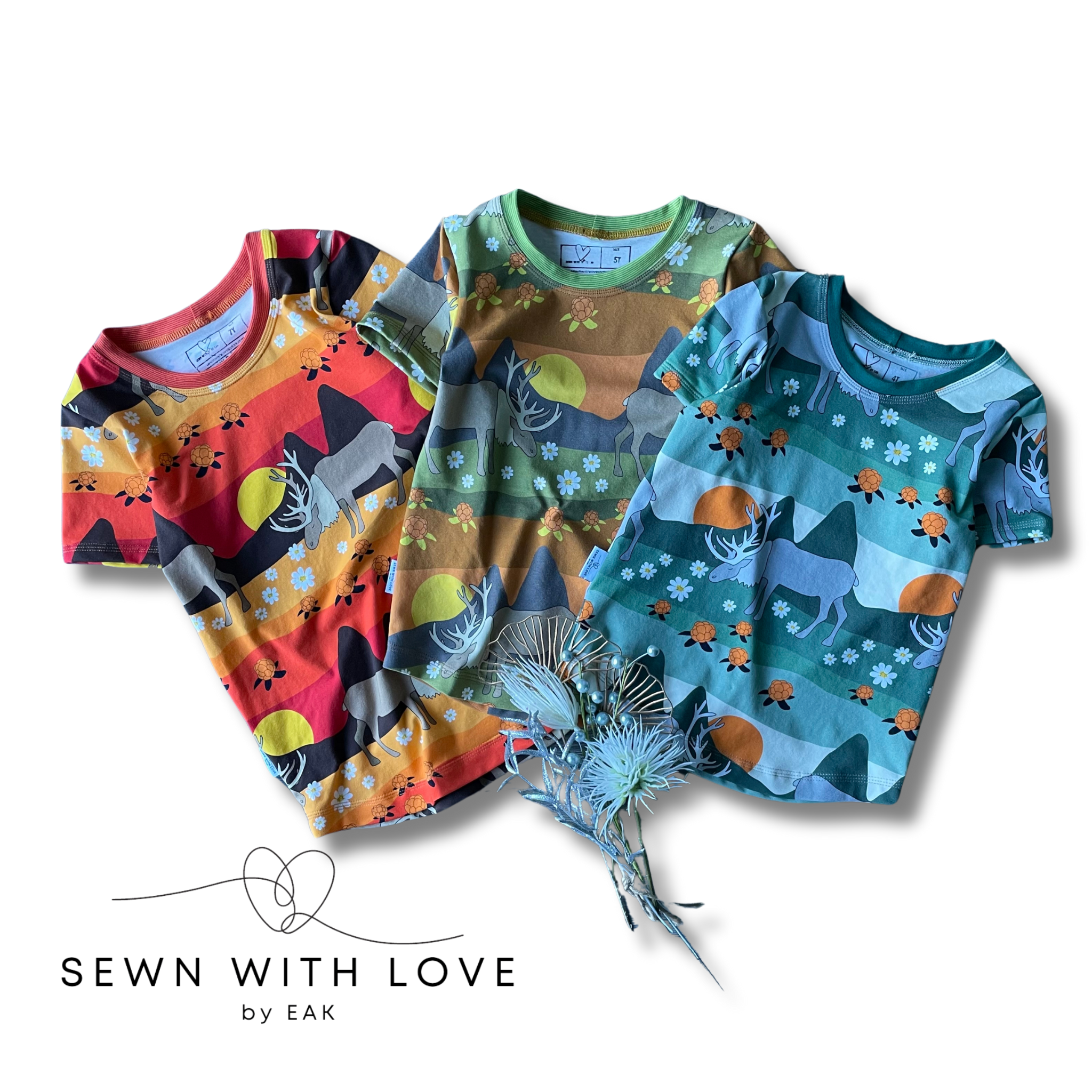 Kids Caribou Curved Hem Tee