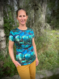 Kids and Adult Forest Curved Hem Tee