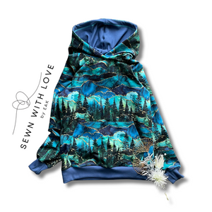 Adult Unisex Blue Agate Mountain Hoodie