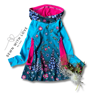 Kids Hooded Violet Tunic