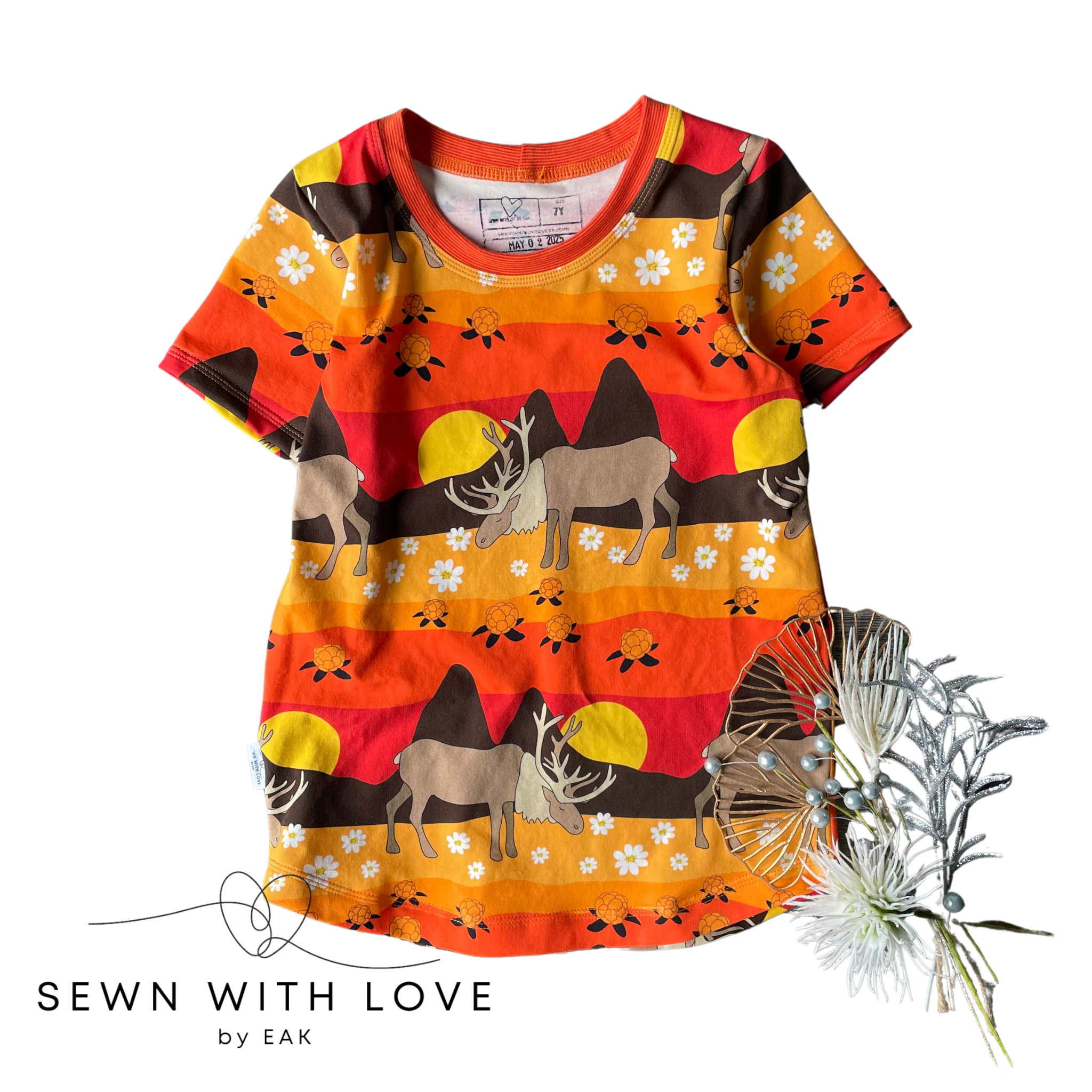 Kids Caribou Curved Hem Tee