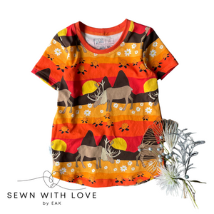 Kids Caribou Curved Hem Tee