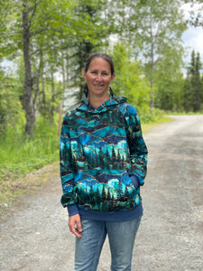 Adult Unisex Blue Agate Mountain Hoodie