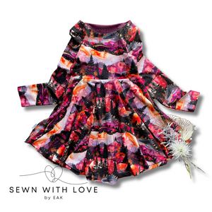 Kids Muted Forest Twirl Dress