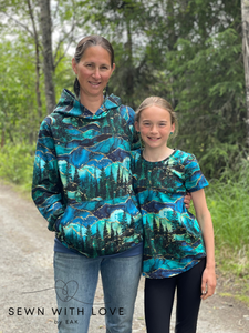 Adult Unisex Blue Agate Mountain Hoodie