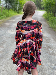 Kids Muted Forest Twirl Dress