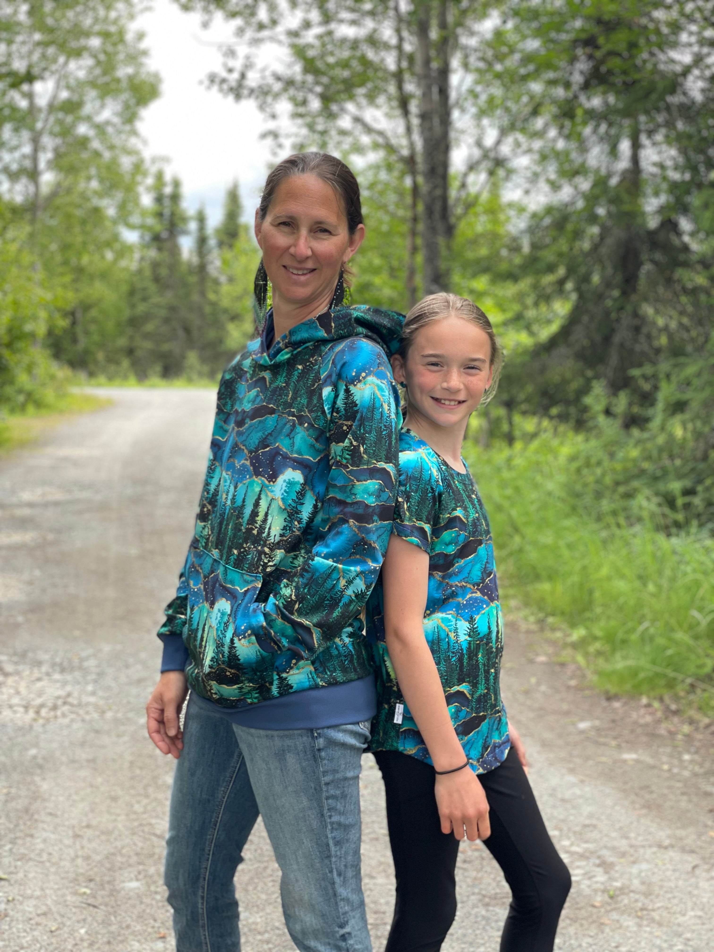 Adult Unisex Blue Agate Mountain Hoodie