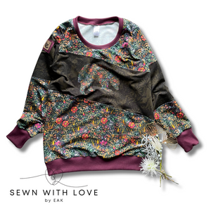 Adult Colorblocked Floral Animal Pullovers