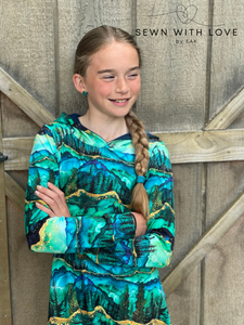 Kids Hooded Forest Swing Dress